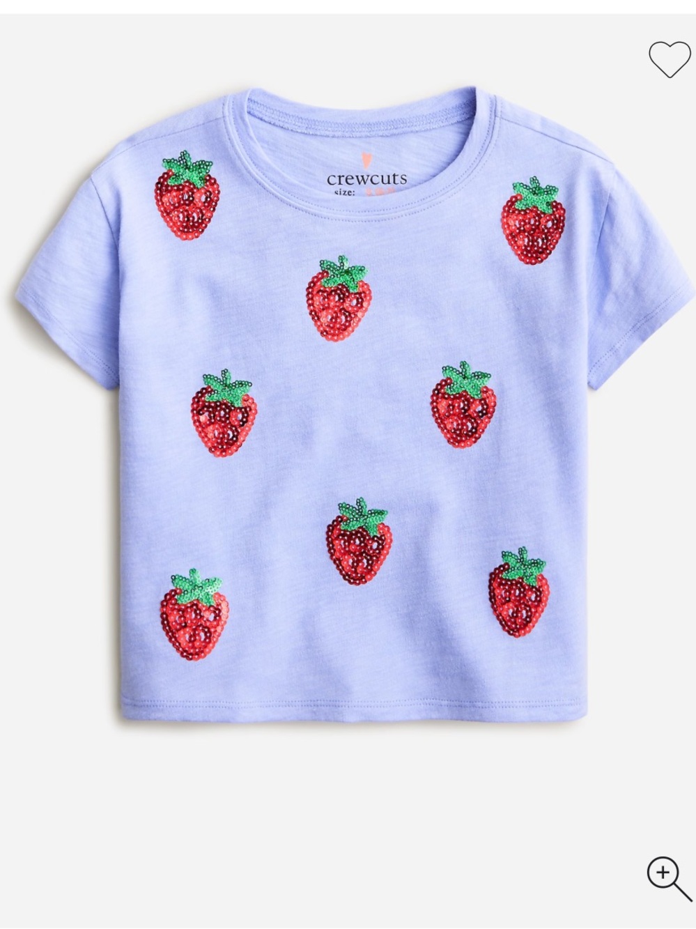 J Crew / crew cuts Strawberry sequin tee
